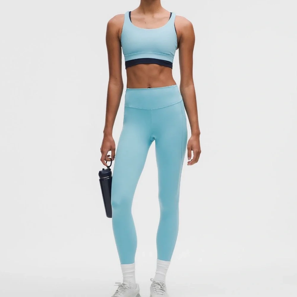 NWT LULULEMON Athletica Fast and Free HR Tight 25”| washed blue | Sz: 8 - Picture 1 of 6